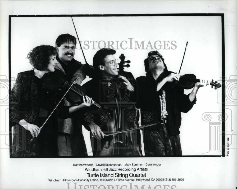 1991 Press Photo Turtle Island String Quartet Musicians - RRW83911 - Historic Images