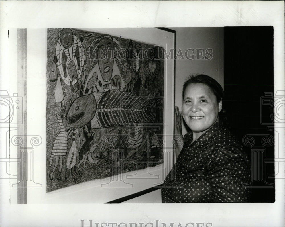 1986 Press Photo Ruth Tulurialik Windeor Art Institute - RRW84223 - Historic Images