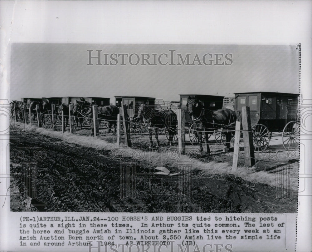 1964 Press Photo Amish Mennonites Group Christian Churc - RRW84303 - Historic Images