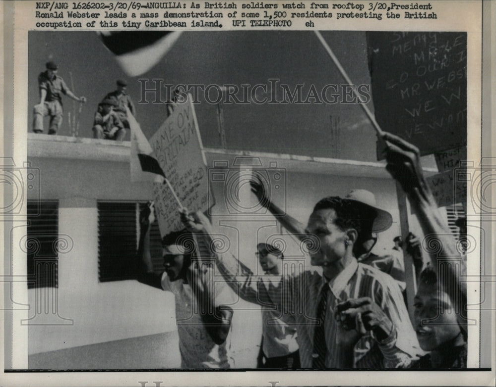 1969 Press Photo Anguilla Island Demonstrations - RRW84325 - Historic Images