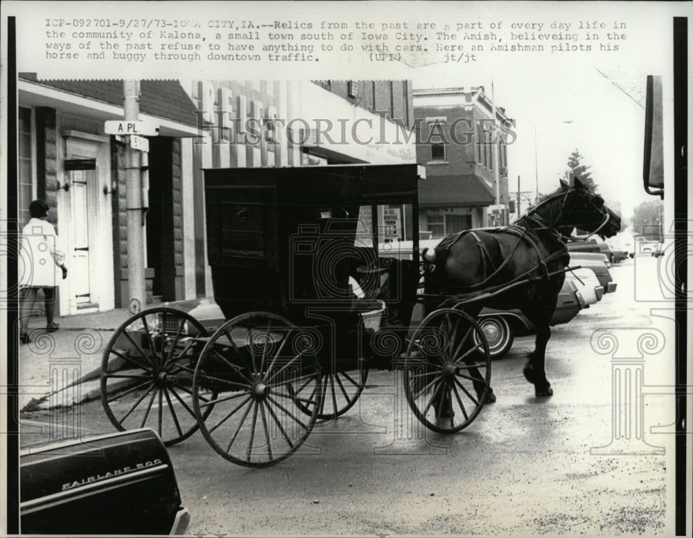 1973 Press Photo Amish Mennonites Relics Past Part Life - RRW84349 - Historic Images