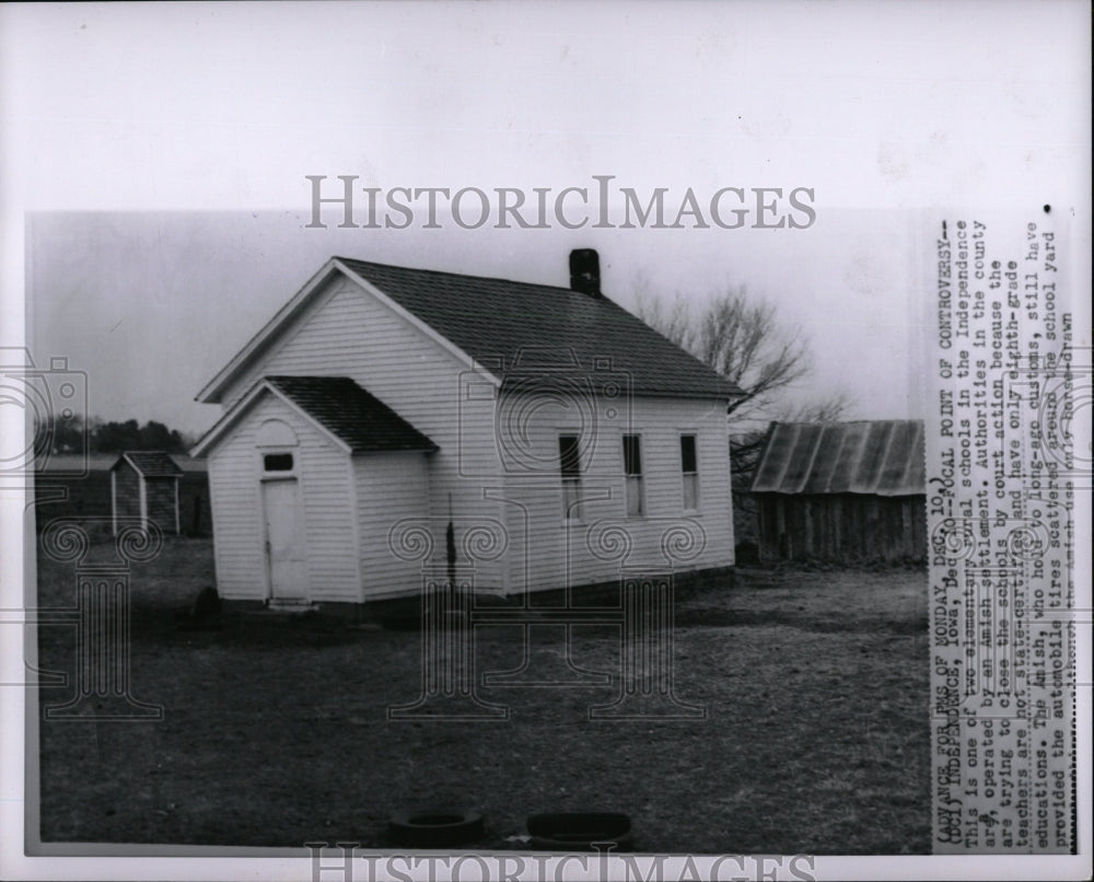 1962 Press Photo Amish school house in Independence,Ia - RRW84353 - Historic Images