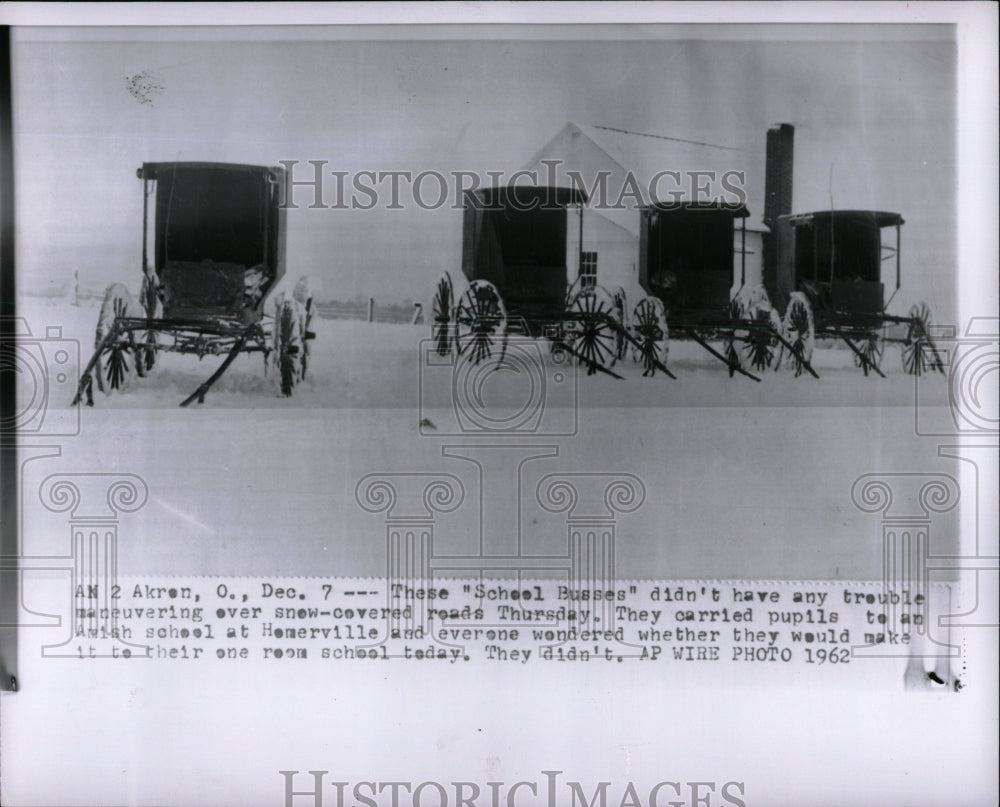 1962 Press Photo Amish School Homerville Buggy - RRW84355 - Historic Images