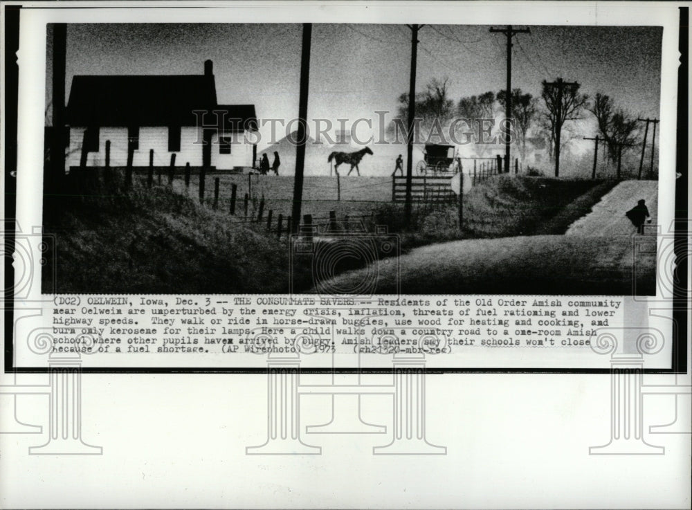 1973 Press Photo Resident Old Order Amish Community - RRW84357 - Historic Images