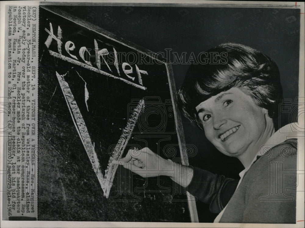 1966 Press Photo Margaret Heckler Win Political Seat - RRW84507 - Historic Images