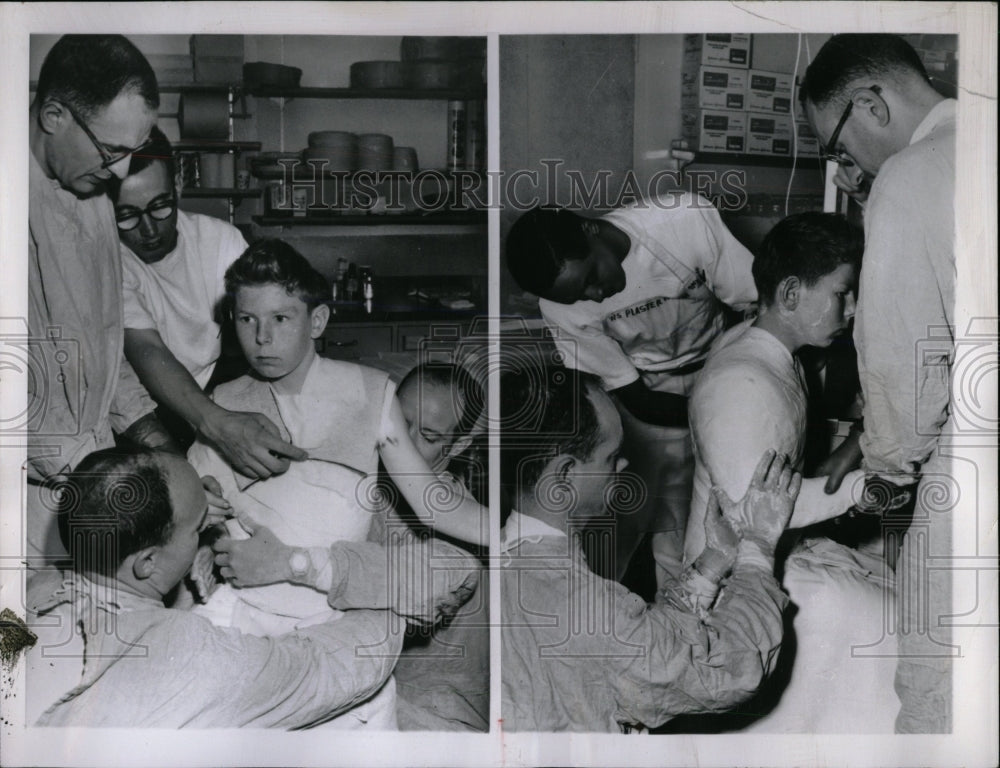 1962 Press Photo Everett Knowles Jr. reimplanted Arm - RRW84557 - Historic Images