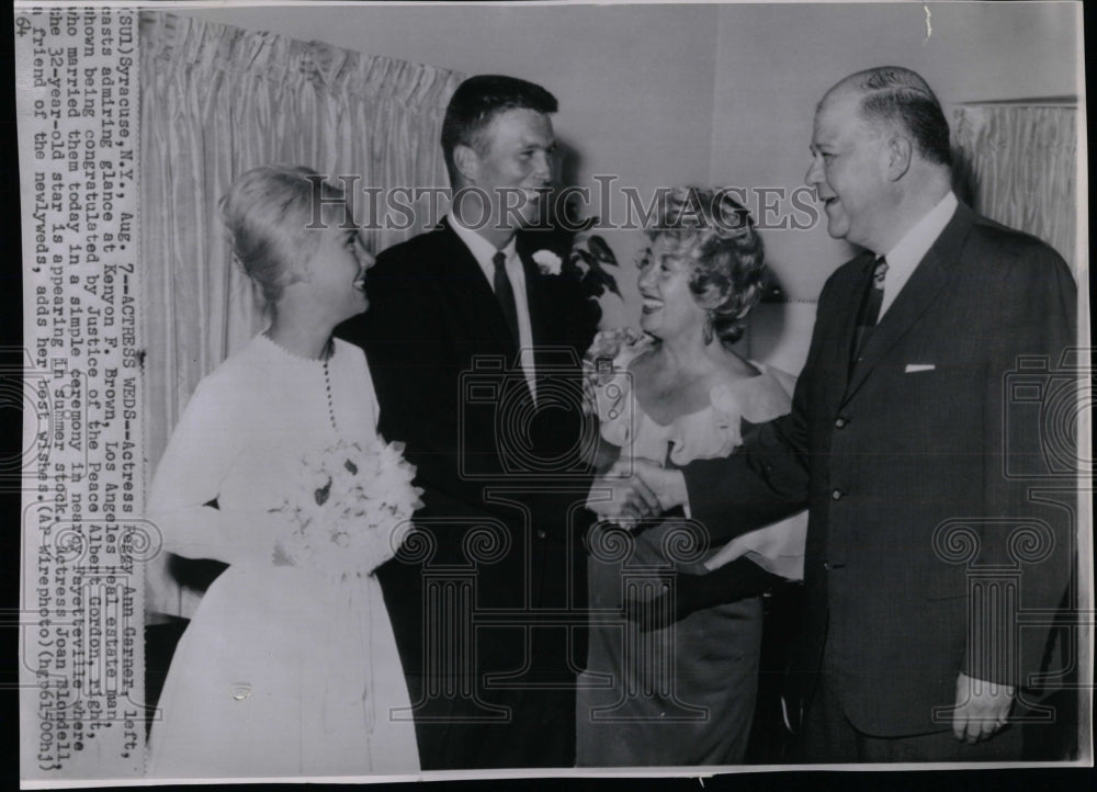 1964 Press Photo Actress Peggy Ann Gardner Wedding - RRW84601 - Historic Images