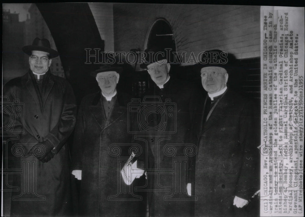 1955 Press Photo Cardinals &amp; Archbishop Catholic Church - RRW84629 - Historic Images