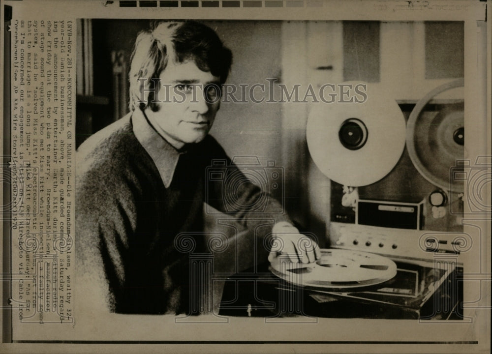 1970 Press Photo Broendum-Nielsen Danish Businessman - RRW85153 - Historic Images