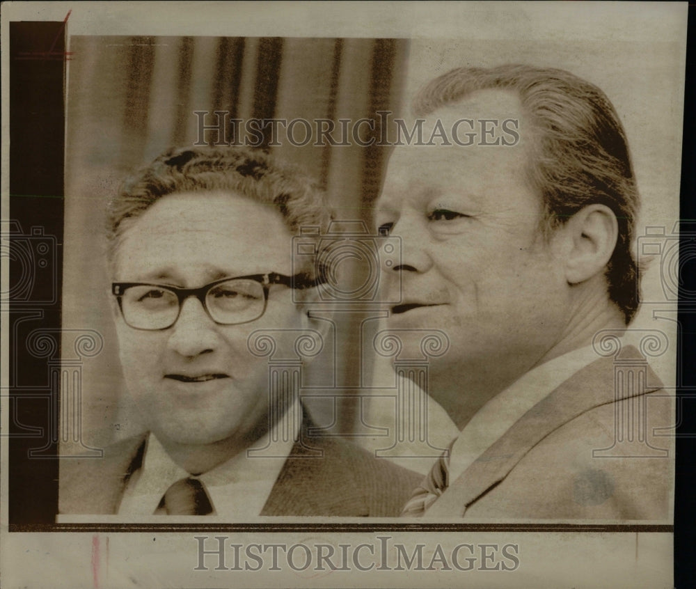 1974 Press Photo Henry Kissinger Willy Brandy - RRW85211 - Historic Images