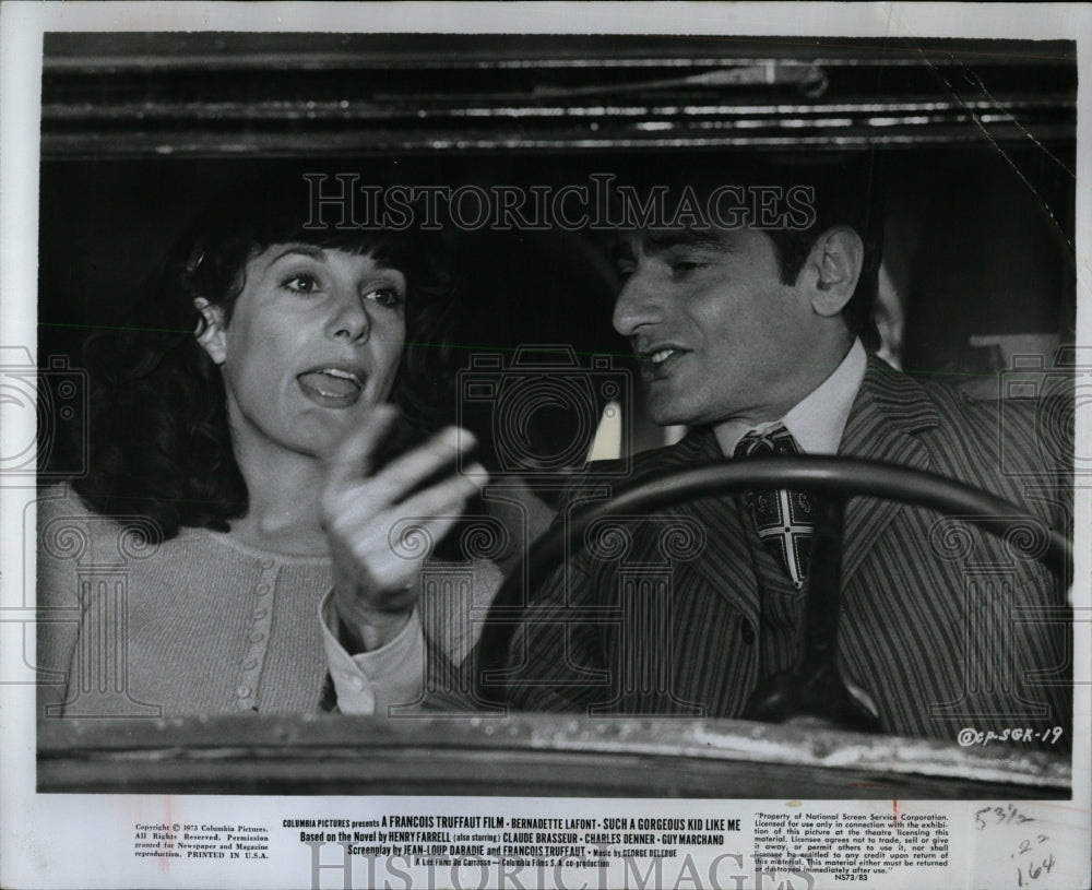 1973 Press Photo Bernadette Lafant Charles Denner Scene - RRW85247 - Historic Images