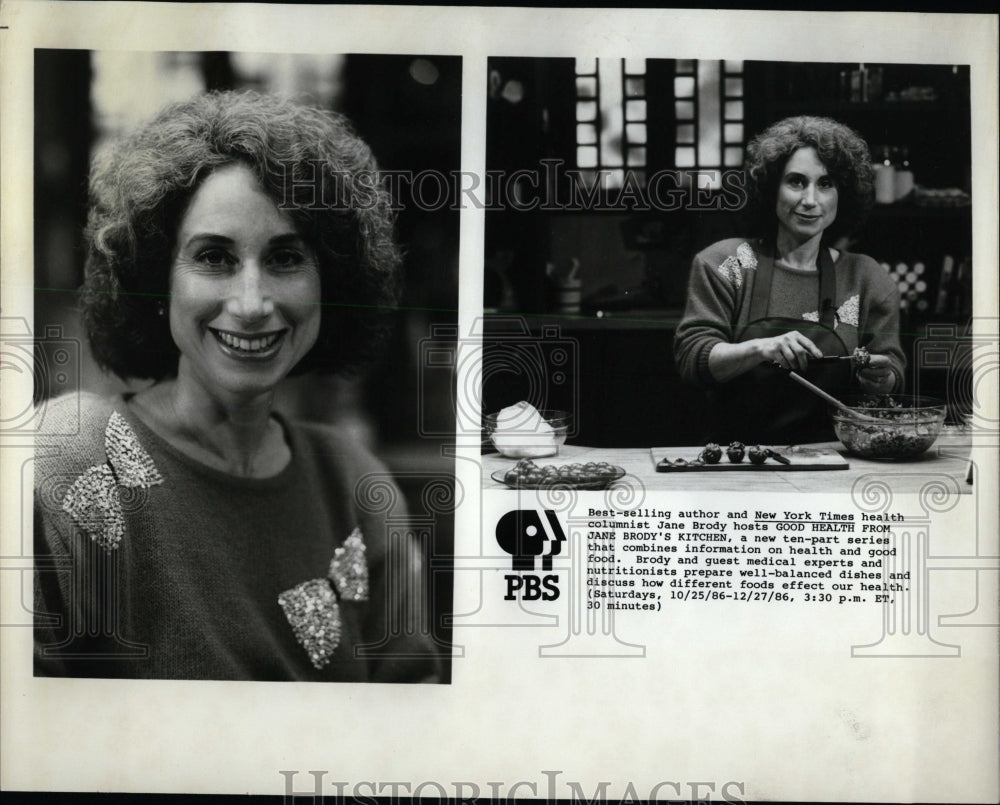 1986 Press Photo Best-selling author Jane Brody - RRW85251 - Historic Images