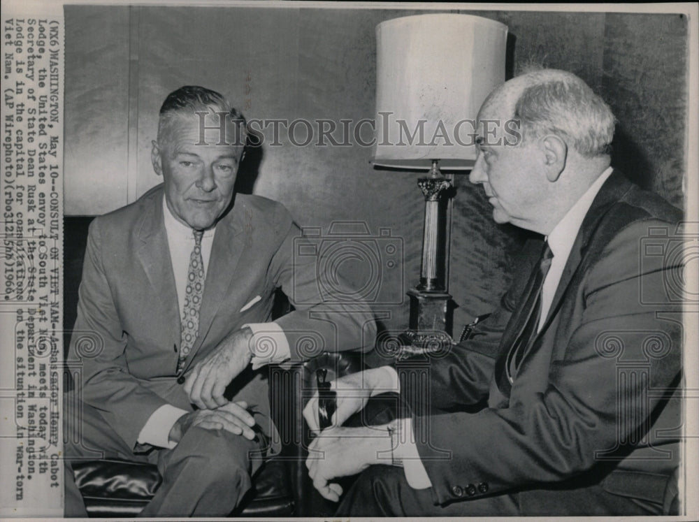 1966 Press Photo Ambassador Henry Cabot Lodge - RRW85771 - Historic Images