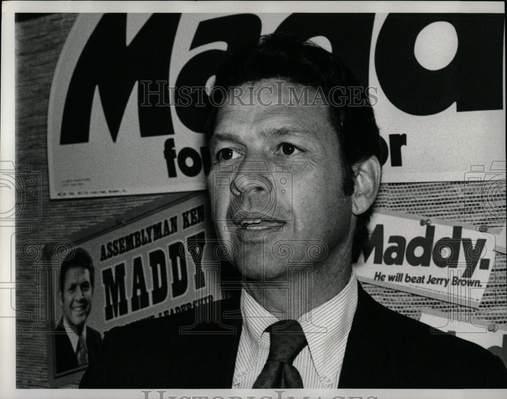 1978 Press Photo Ken Maddy California Gov. candidate. - RRW85841 - Historic Images