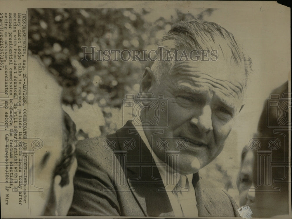 1967 Press Photo Ambassador Henry Cabot Lodge - RRW85925 - Historic Images