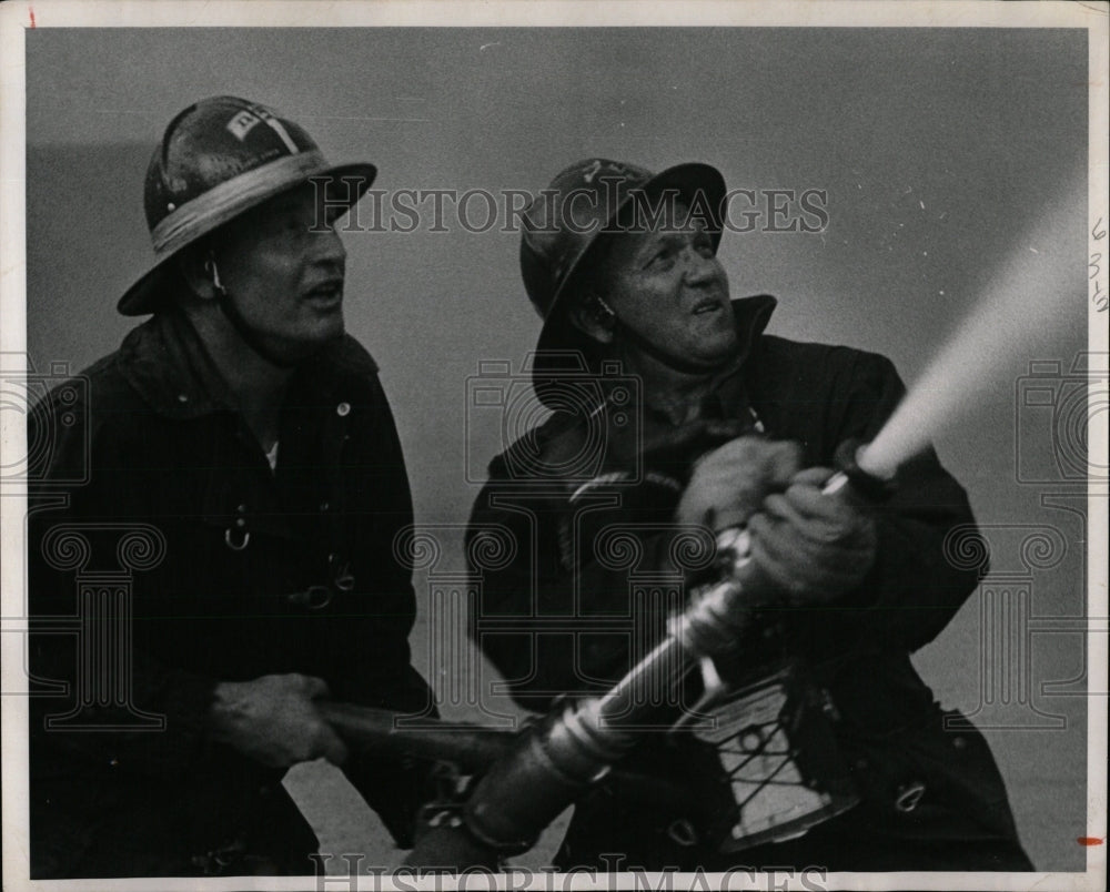 1966 Press Photo Fireman Jim Antonia Jack Lynch - RRW85993 - Historic Images