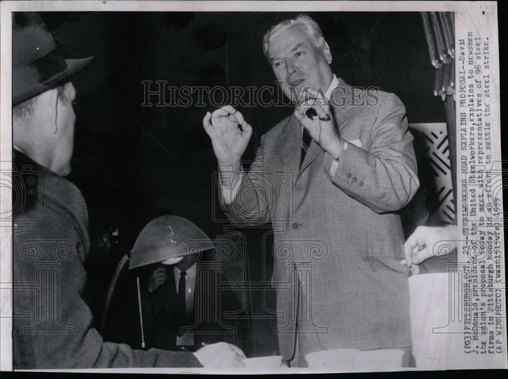 1959 Press Photo David McDonald Steelworkers Pittsburgh - RRW86101 - Historic Images