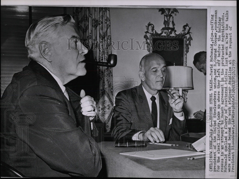 1959 Press Photo David McDonald Steelworkers President. - RRW86147 - Historic Images