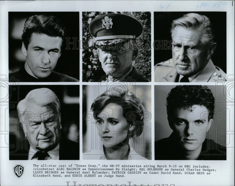 1986 Press Photo Television Mini-Series Dress Gray Cast - RRW86175 - Historic Images