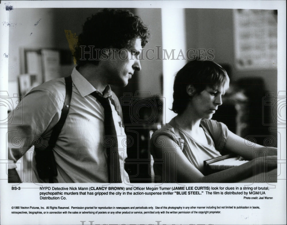 1990 Press Photo Clancy Brown Jamie Lee Curtis actress - RRW86305 - Historic Images
