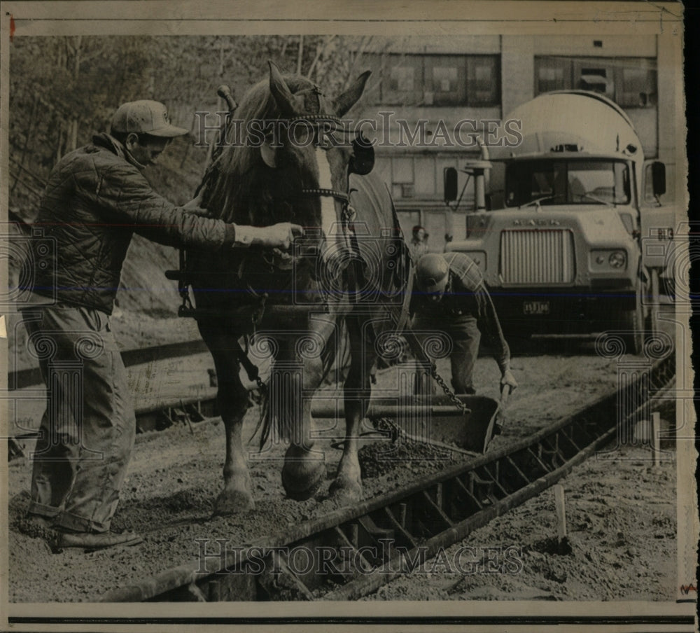 1967 Press Photo George Swartout Paving Job Akron Ohio - RRW86519 - Historic Images