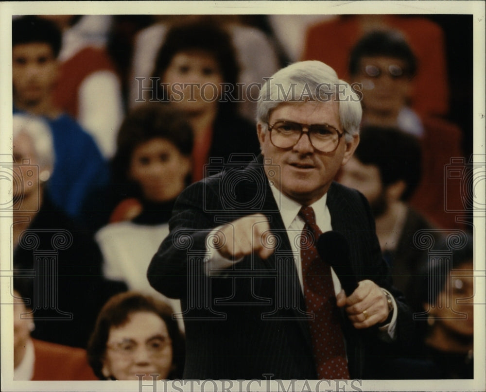 1991 Press Photo Philip John Phil Donahue American Medi - RRW86755 - Historic Images