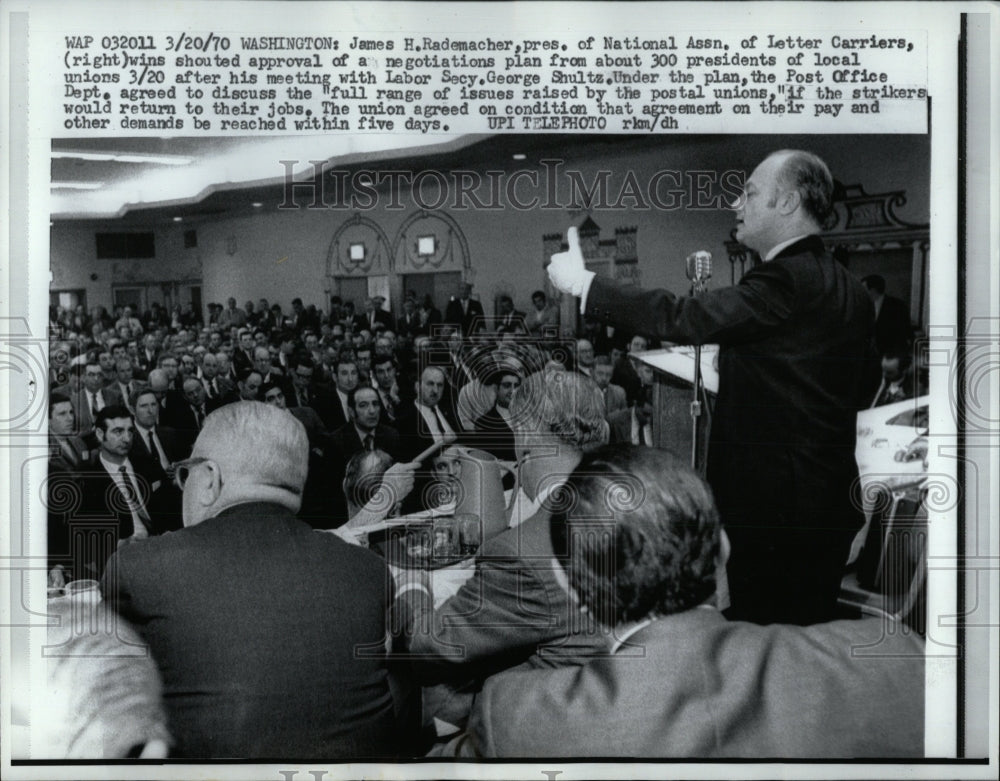 1970 Press Photo Strikes James Rademacher President Ass - RRW86897 - Historic Images