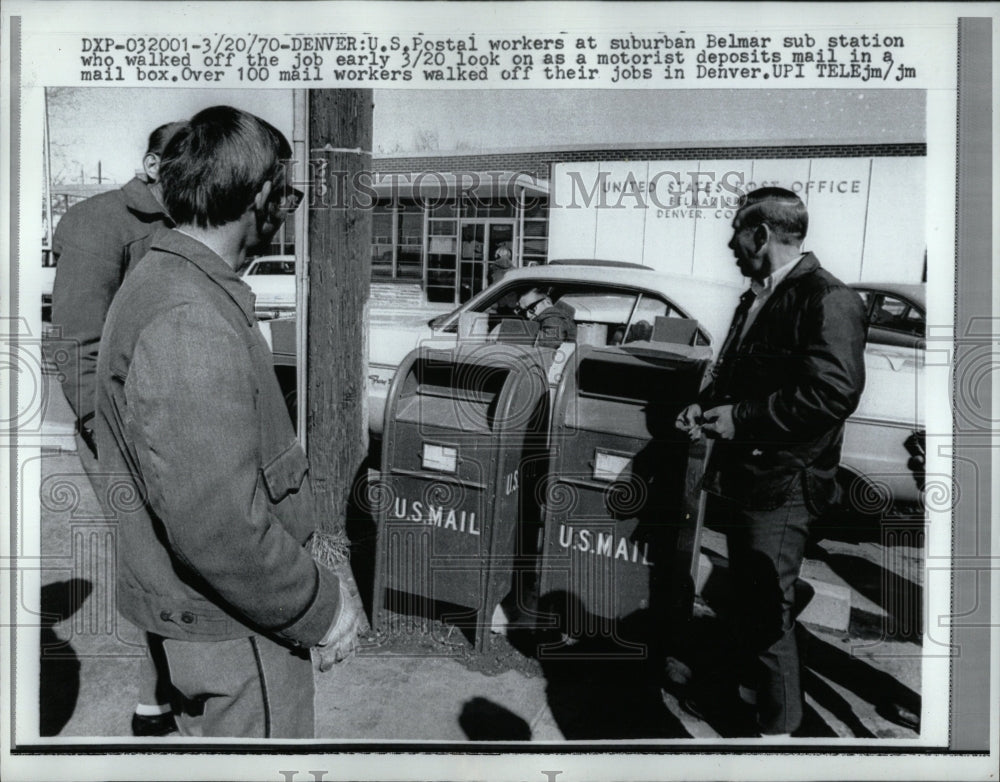 1970 Press Photo US postal workers at Belmar sub statio - RRW86899 - Historic Images