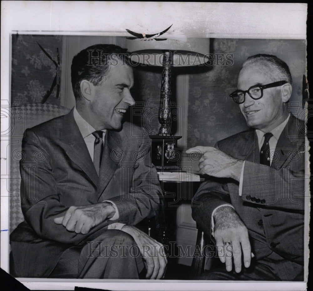 1960 Press Photo Senator Barry Goldwater Richard Nixon - RRW87089 - Historic Images