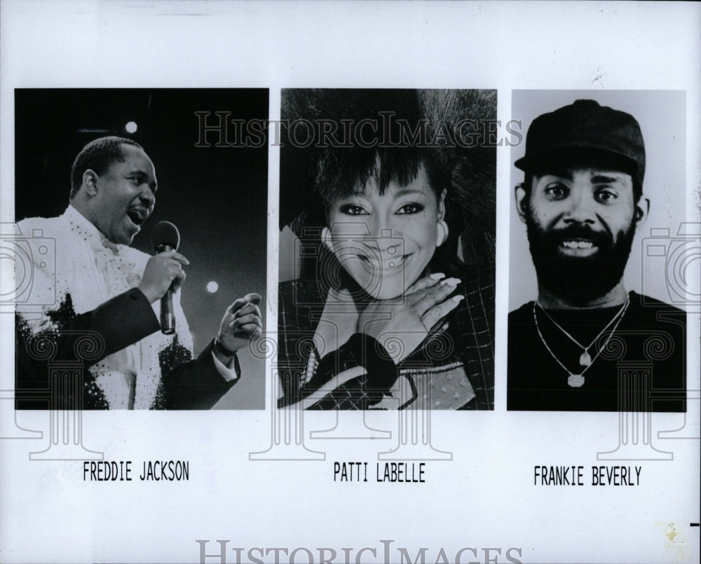 1991 Press Photo Patti Labelle Frankie Beverly Freddie - RRW87283 - Historic Images