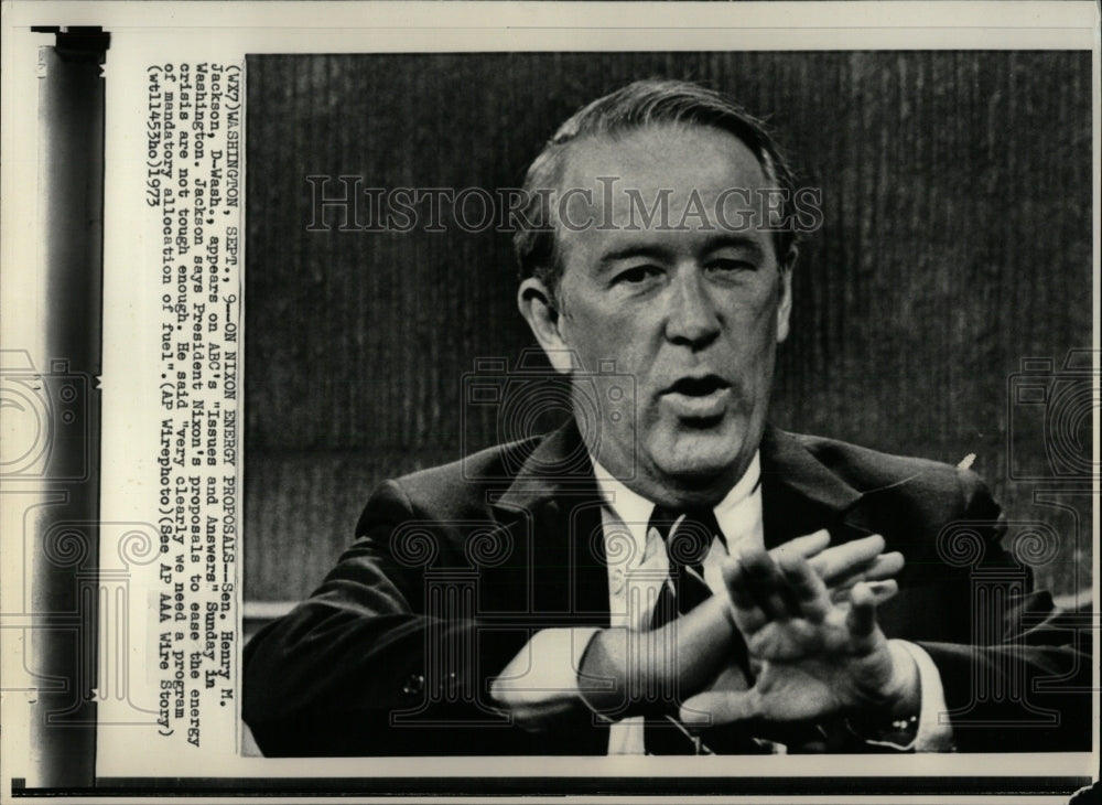 1973 Press Photo Sen.Henry M.Jackson, appears on ABC. - RRW87437 - Historic Images