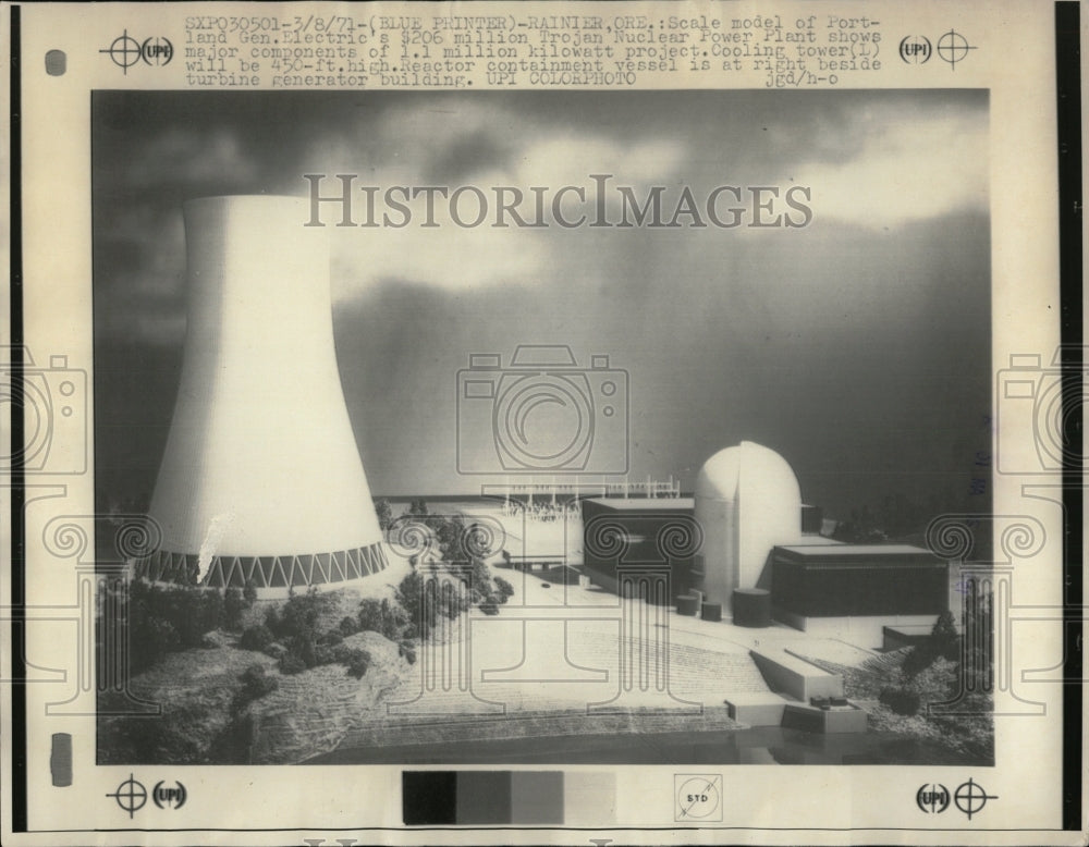 1971 Press Photo Portland Gen Electric Nuclear Plant - RRW87485 - Historic Images