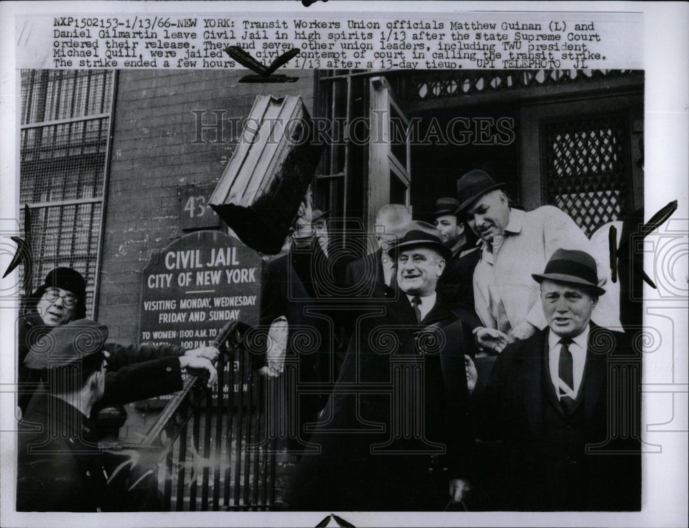 1966 Press Photo St Railway Strikes Civil Jail New York - RRW87547 - Historic Images