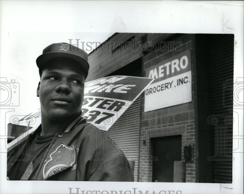 1989 Press Photo Teamsters Picket Strike - RRW87599 - Historic Images