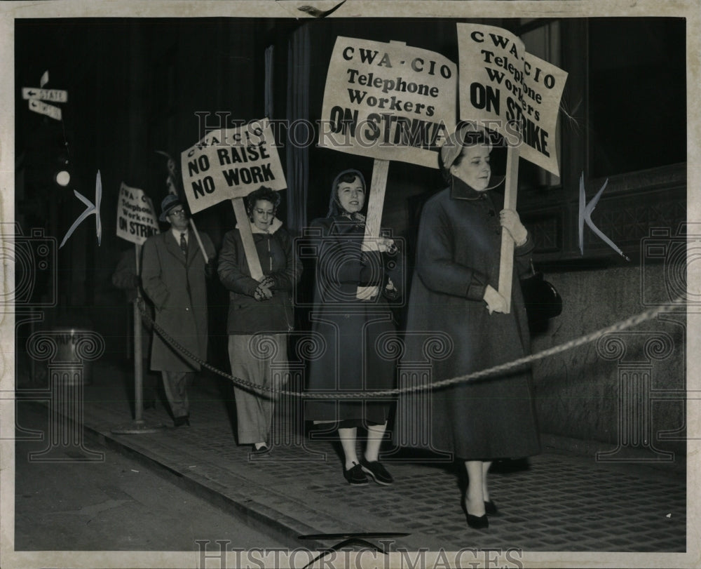 1952 Press Photo Strike Michigan Bell Detroit - RRW87613 - Historic Images