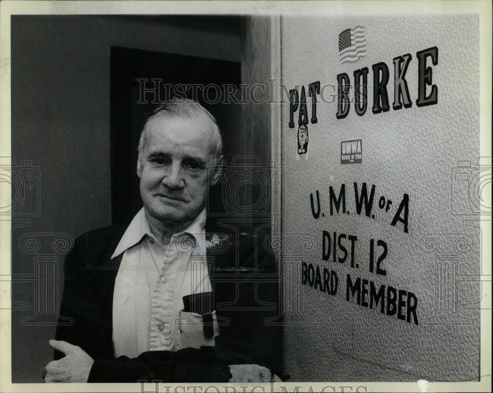 1981 Press Photo Pat Burke United Mine Workers America - RRW87821 - Historic Images