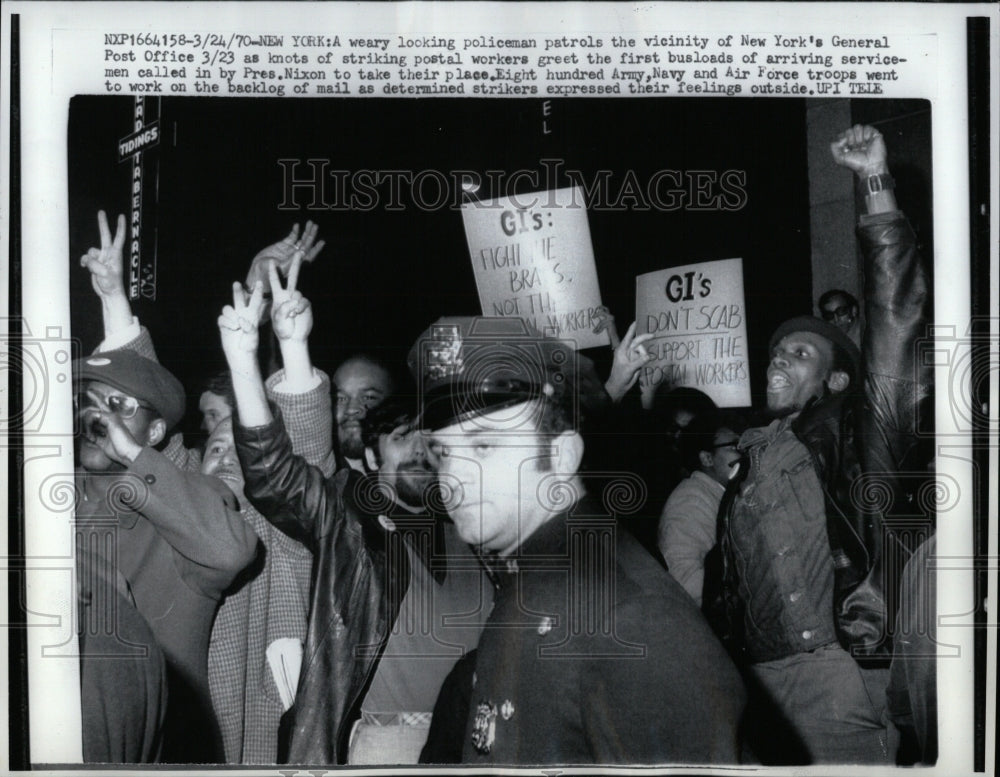 1970 Press Photo New York&#39;s General Post Office Strike - RRW88107 - Historic Images