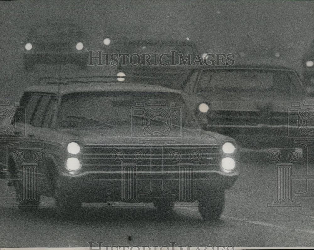 1969 Press Photo Driving during a foggy day at the high - RRW88253 - Historic Images