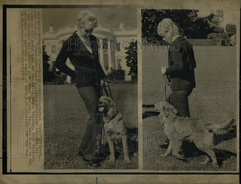 1974 Press Photo Rachel Avis Priberg South Lawn Golden - RRW88337 - Historic Images