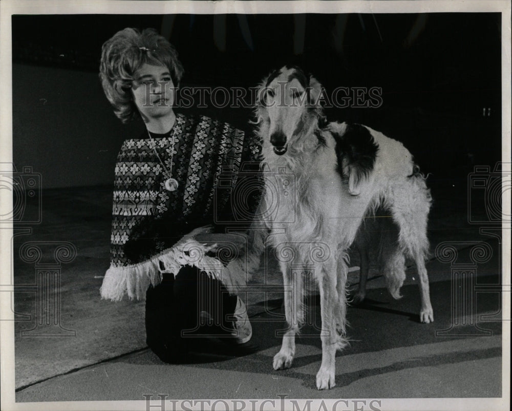 1970 Press Photo Borzoi Breed Domestic Dog Russian Wolf - RRW88689 - Historic Images