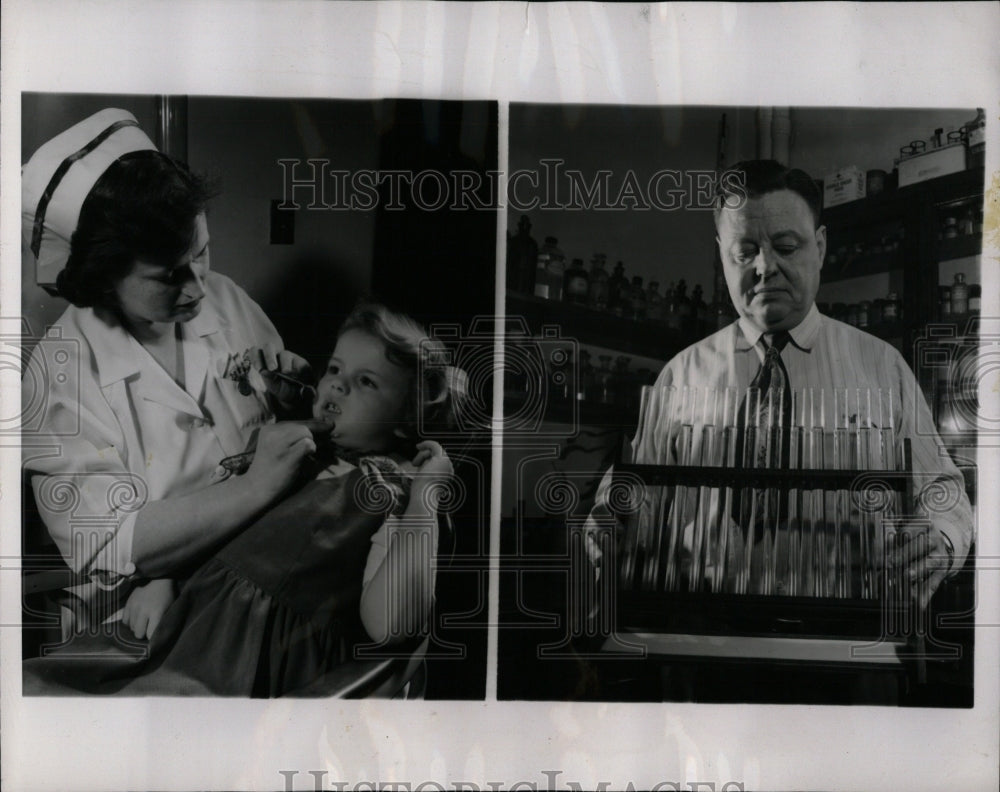 1953 Press Photo Fluoridation John Kingsley Chemist - RRW88721 - Historic Images