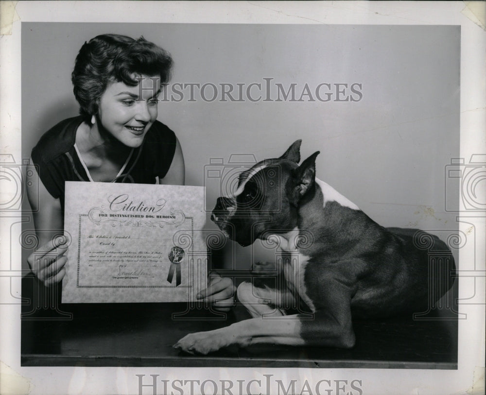 1954 Press Photo Boxer Nation Top Dog Hero Carla Kelly - RRW89057 - Historic Images