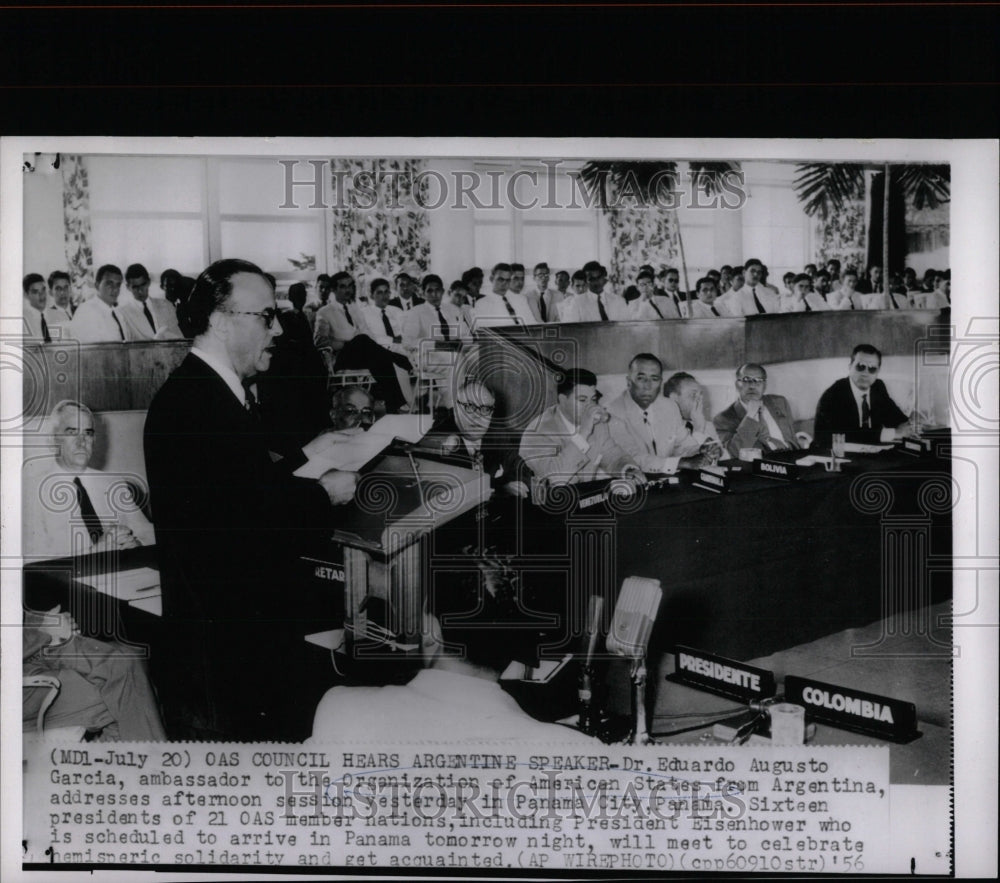 1956 Press Photo Eduardo Augusto Garcia Organization - RRW89255 - Historic Images