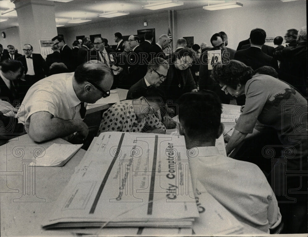 1966 Press Photo Board Election Commissioners - RRW89499 - Historic Images