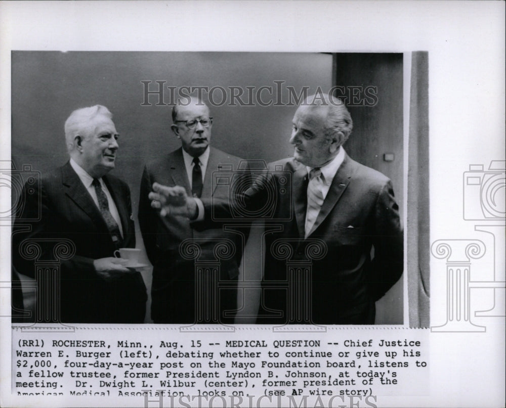 1969 Press Photo Chief Justice Warren E. Burger - RRW89515 - Historic Images