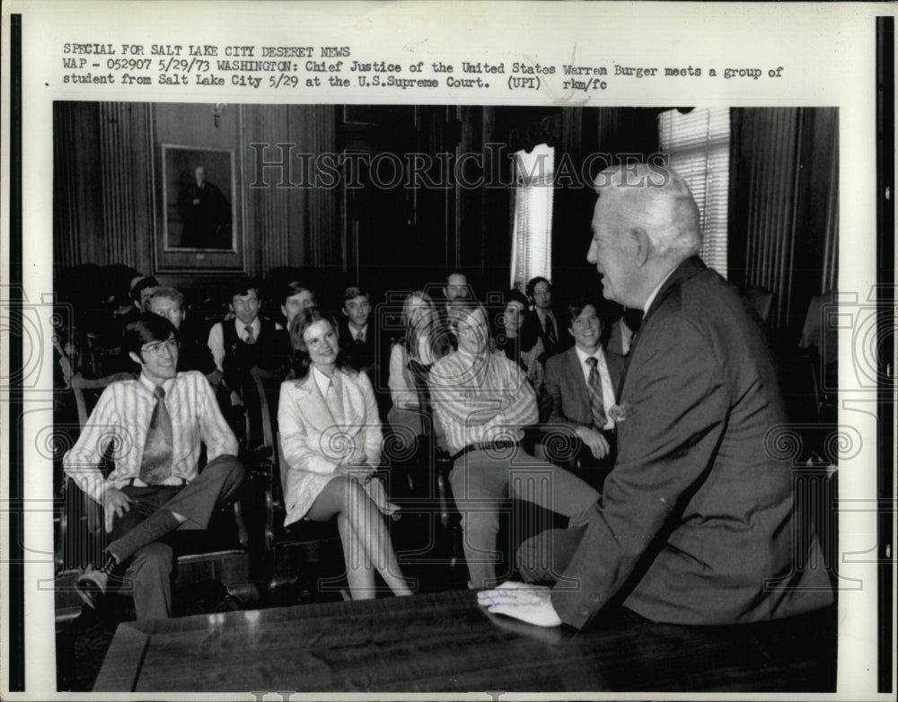 1973 Press Photo Chief Justice Warren Burger - RRW89525 - Historic Images