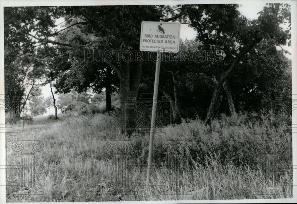 1994 Press Photo Sign Bird Migration Protected Area - RRW89893 - Historic Images