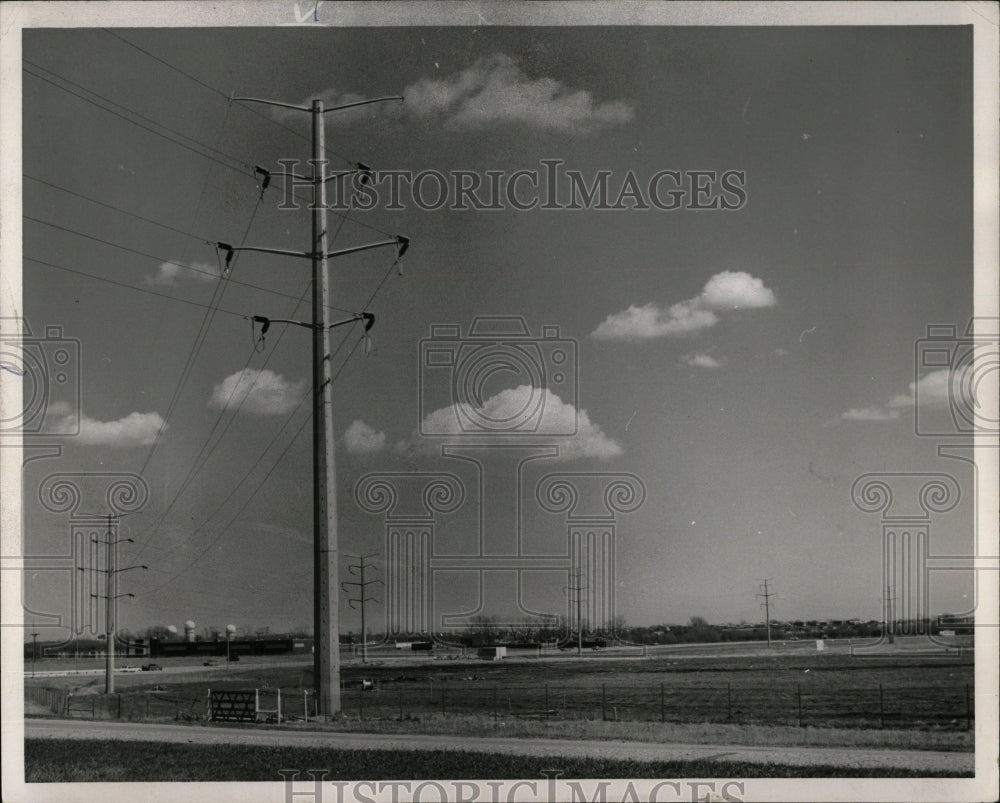 1968 Press Photo Commonwealth Edison Co Power Poles - RRW90157 - Historic Images