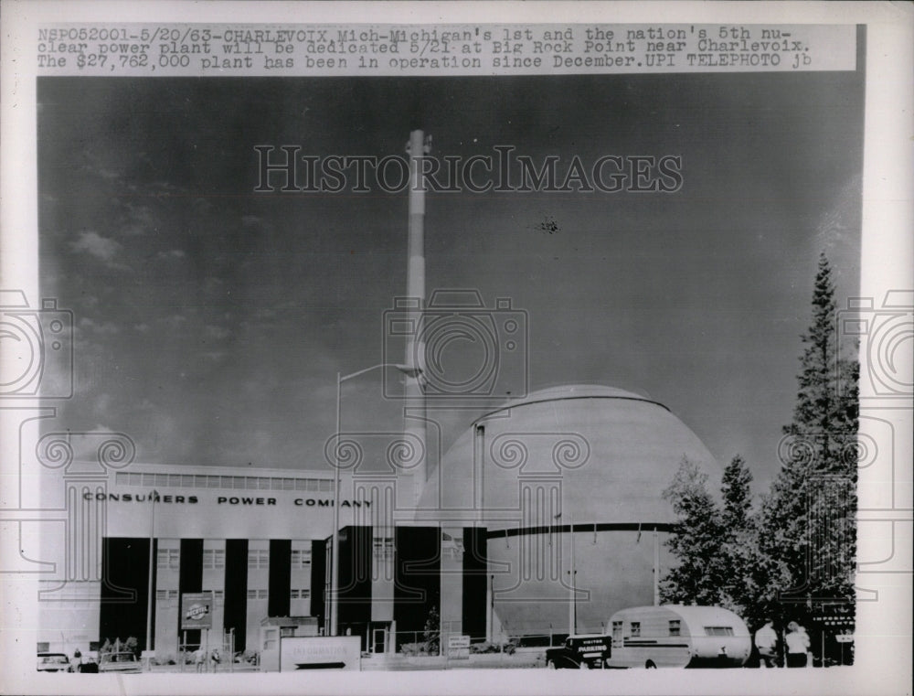 1963 Press Photo Nuclear Power plant Michigan - RRW90169 - Historic Images