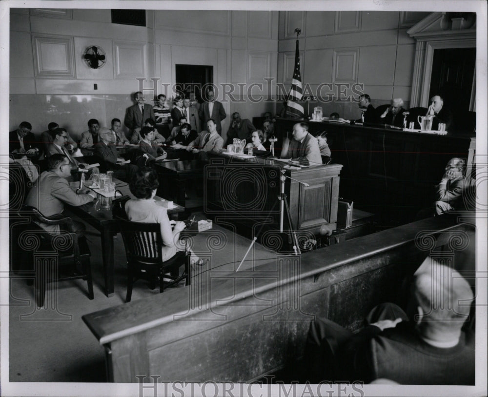 1954 Press Photo Red Hearing Courtroom Overview - RRW90669 - Historic Images